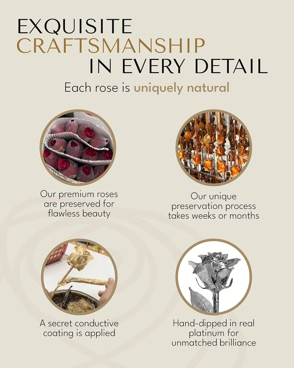 Real Platinum Rose, Genuine One of a Kind Rose Hand Dipped in Platinum to Last a Lifetime