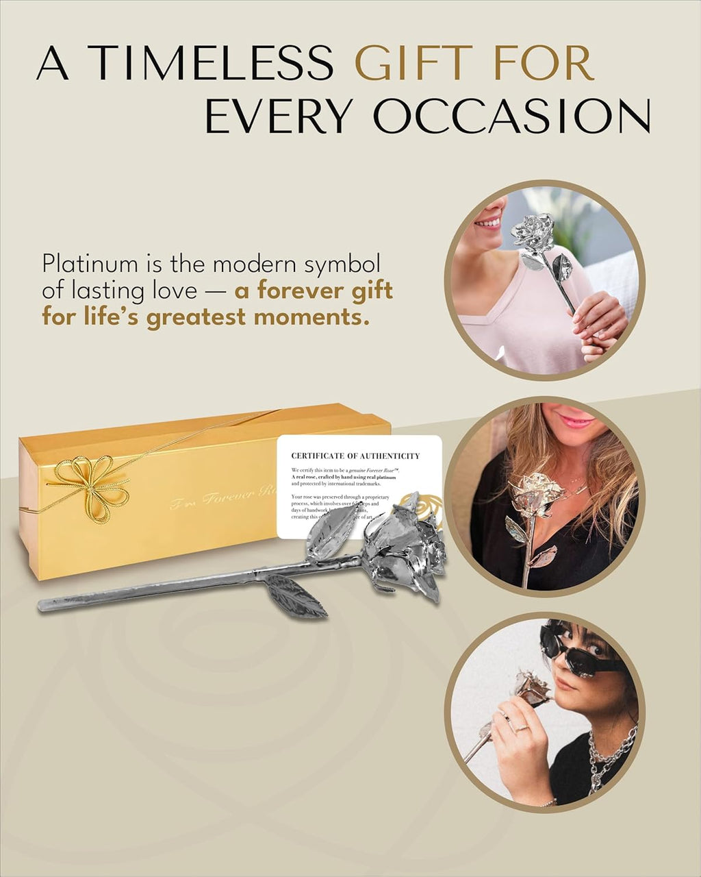 Real Platinum Rose, Genuine One of a Kind Rose Hand Dipped in Platinum to Last a Lifetime